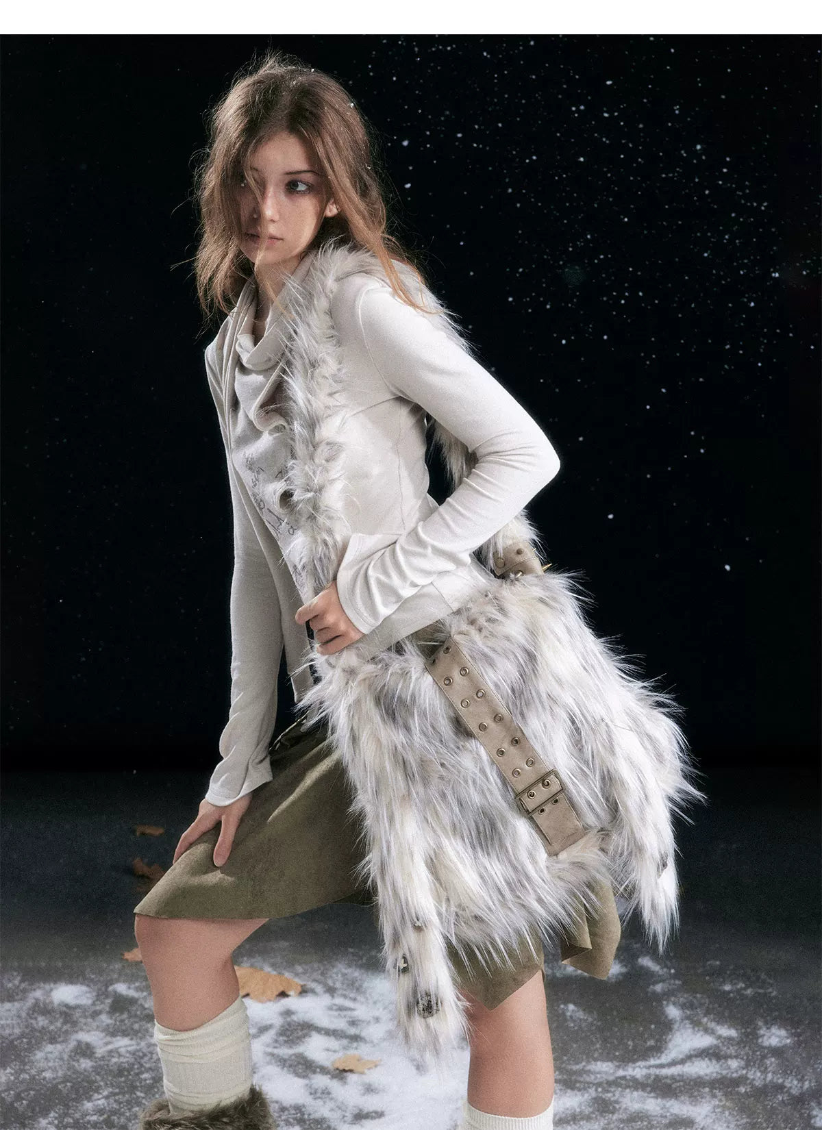 Furry Bunny Ear Crossbody Bag