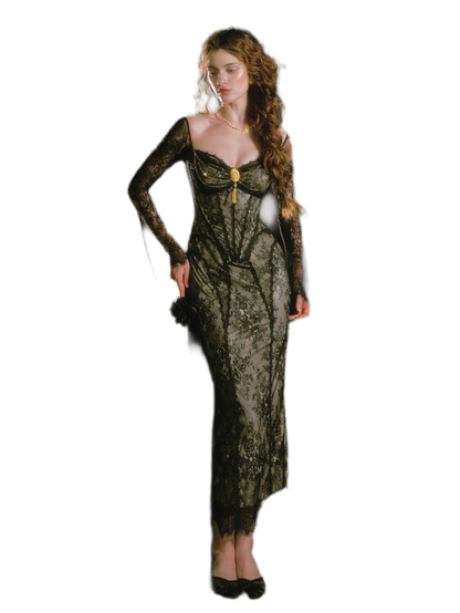Lace Mermaid Long Sleeve Dress