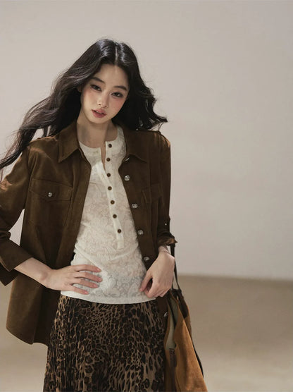 Paisley Jacquard Cropped Wool Top