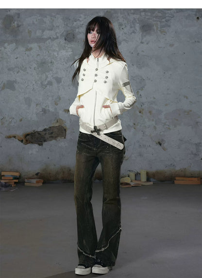 Metal Toggle Hooded Sweatshirt