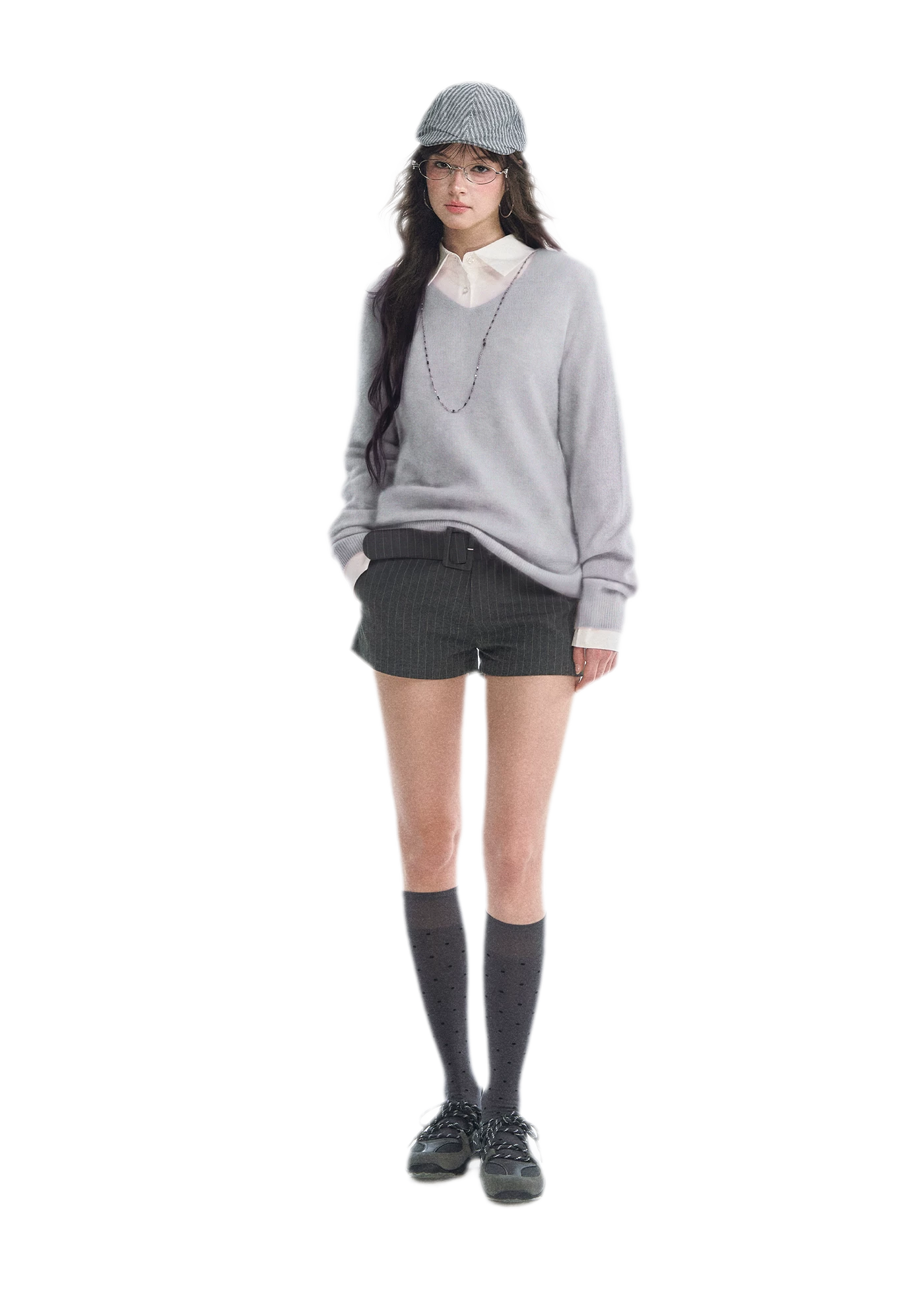 Brushed V-Neck Wool Sweater