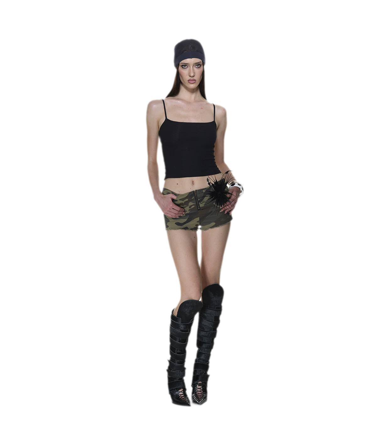 Cross Back Ribbed Cami
