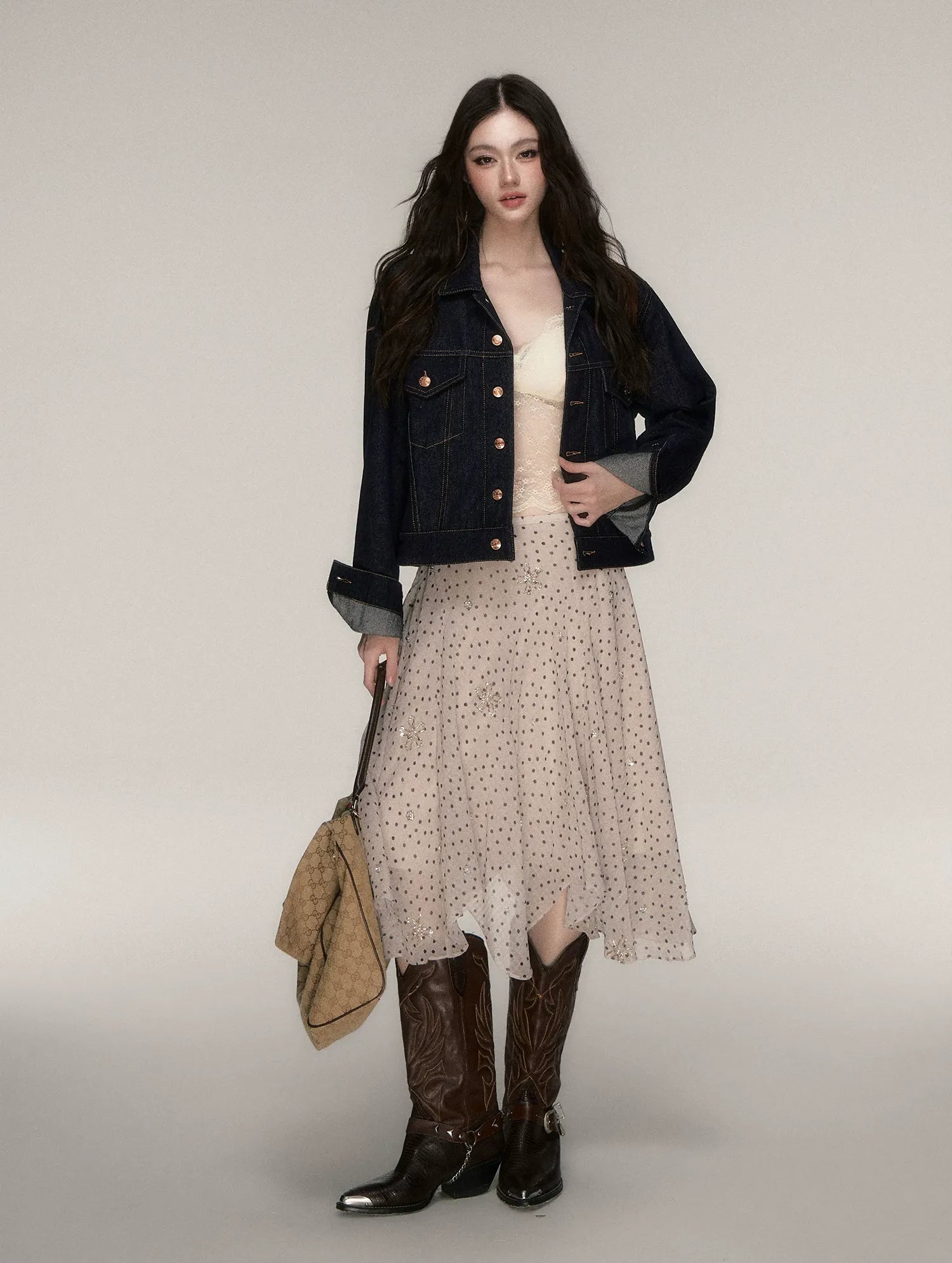 Raw Denim Cropped Jacket