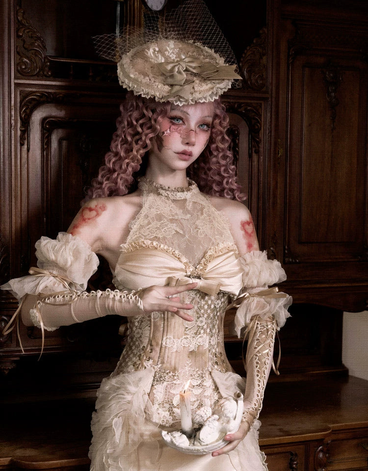 Rococo Fishbone Lace Bustier
