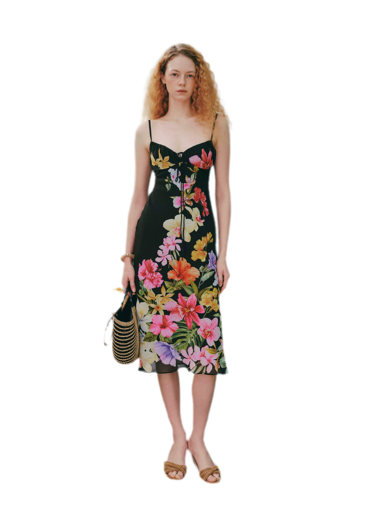 Hand-Painted Floral Camisole Dress