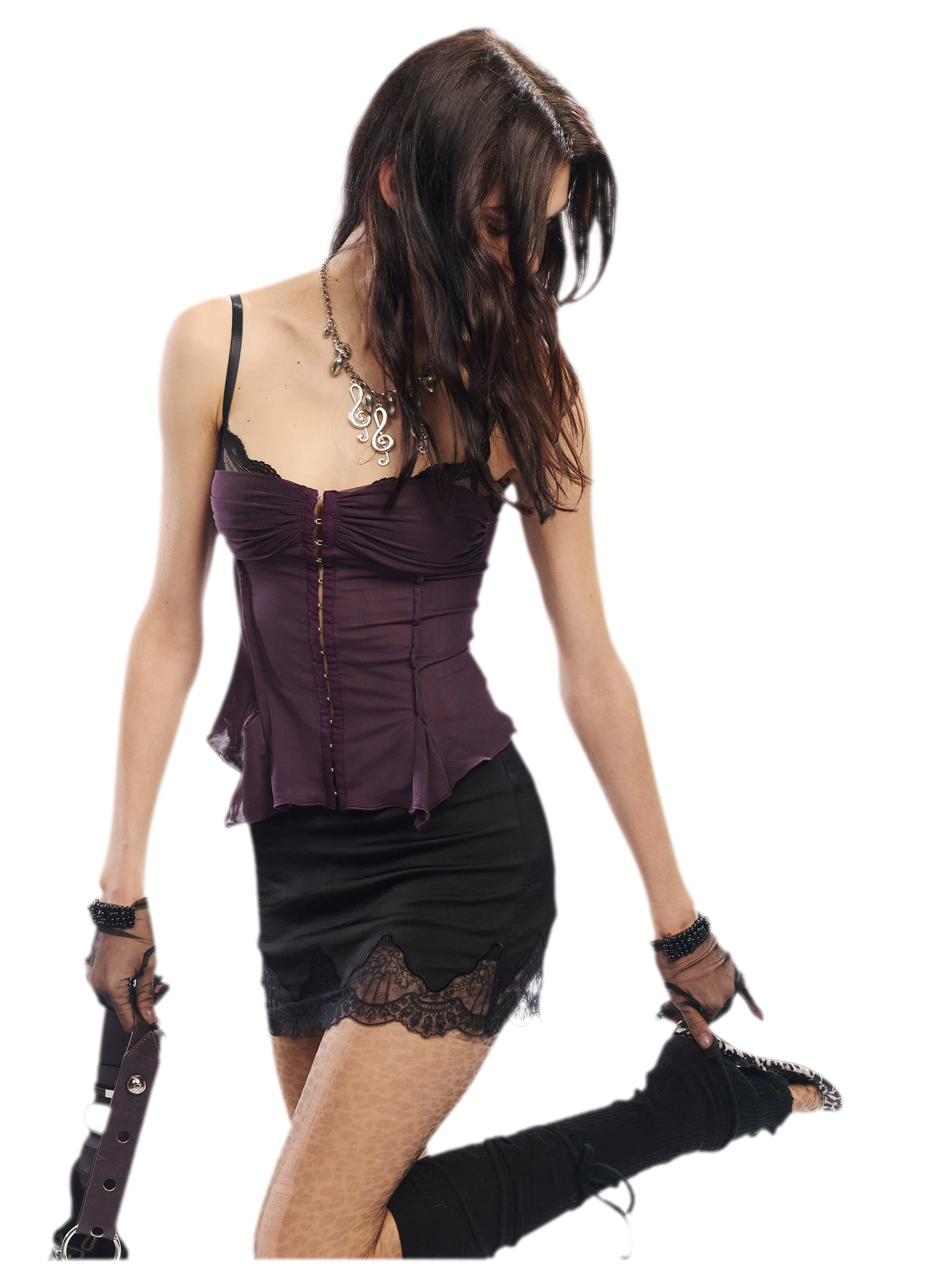 Original Lace Splicing Mesh Camisole