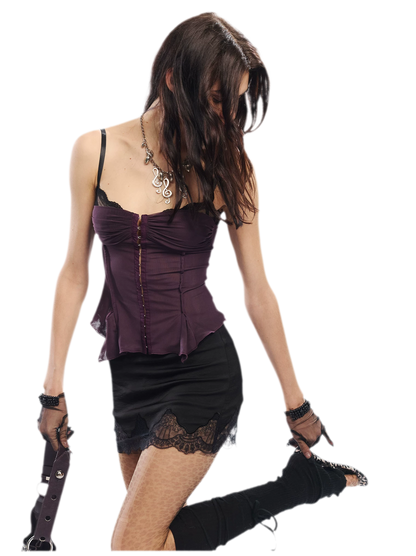 Original Lace Splicing Mesh Camisole