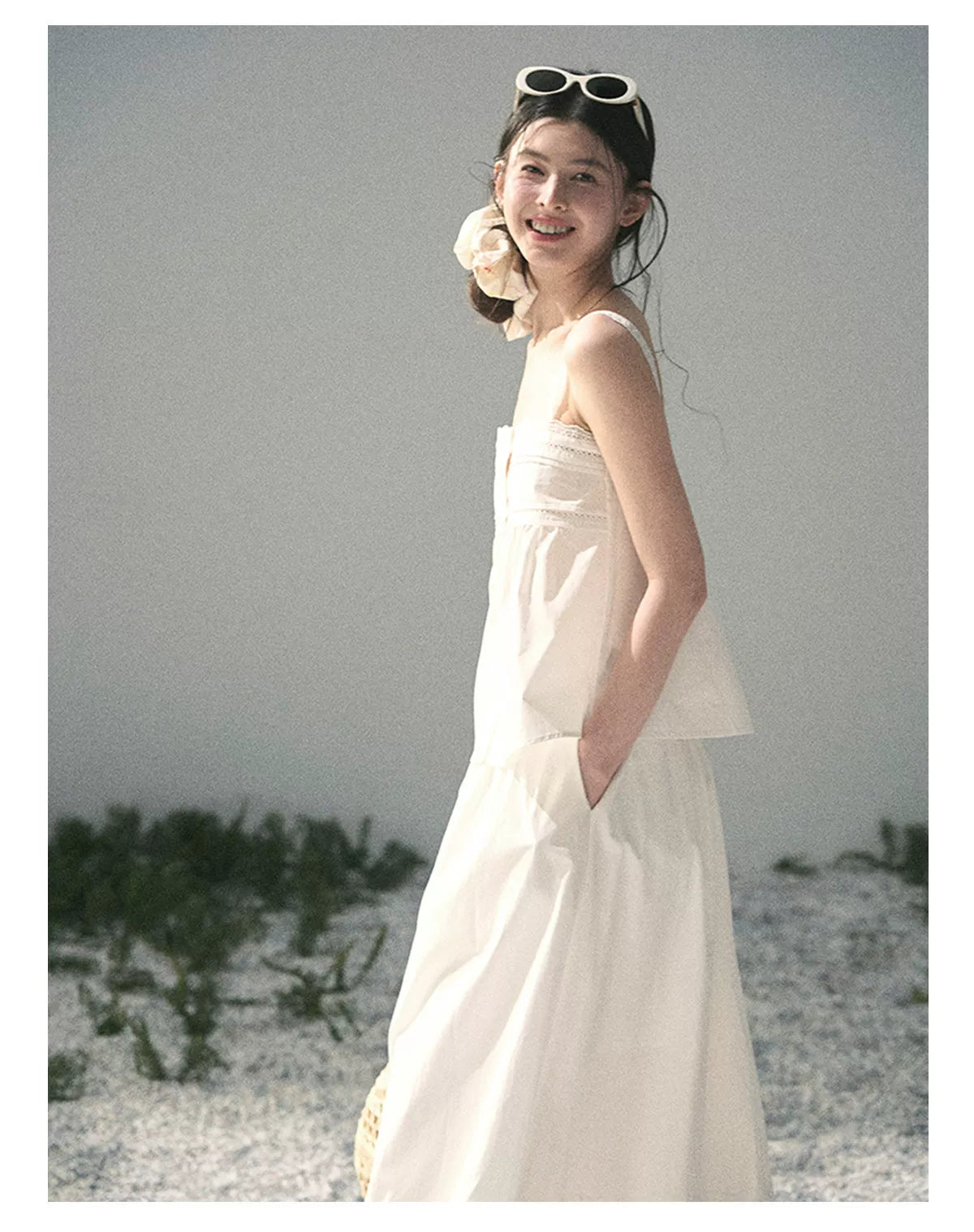 "Summer Breeze on Cloud Shoulders" French Lace Two-Piece
