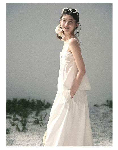 "Summer Breeze on Cloud Shoulders" French Lace Two-Piece
