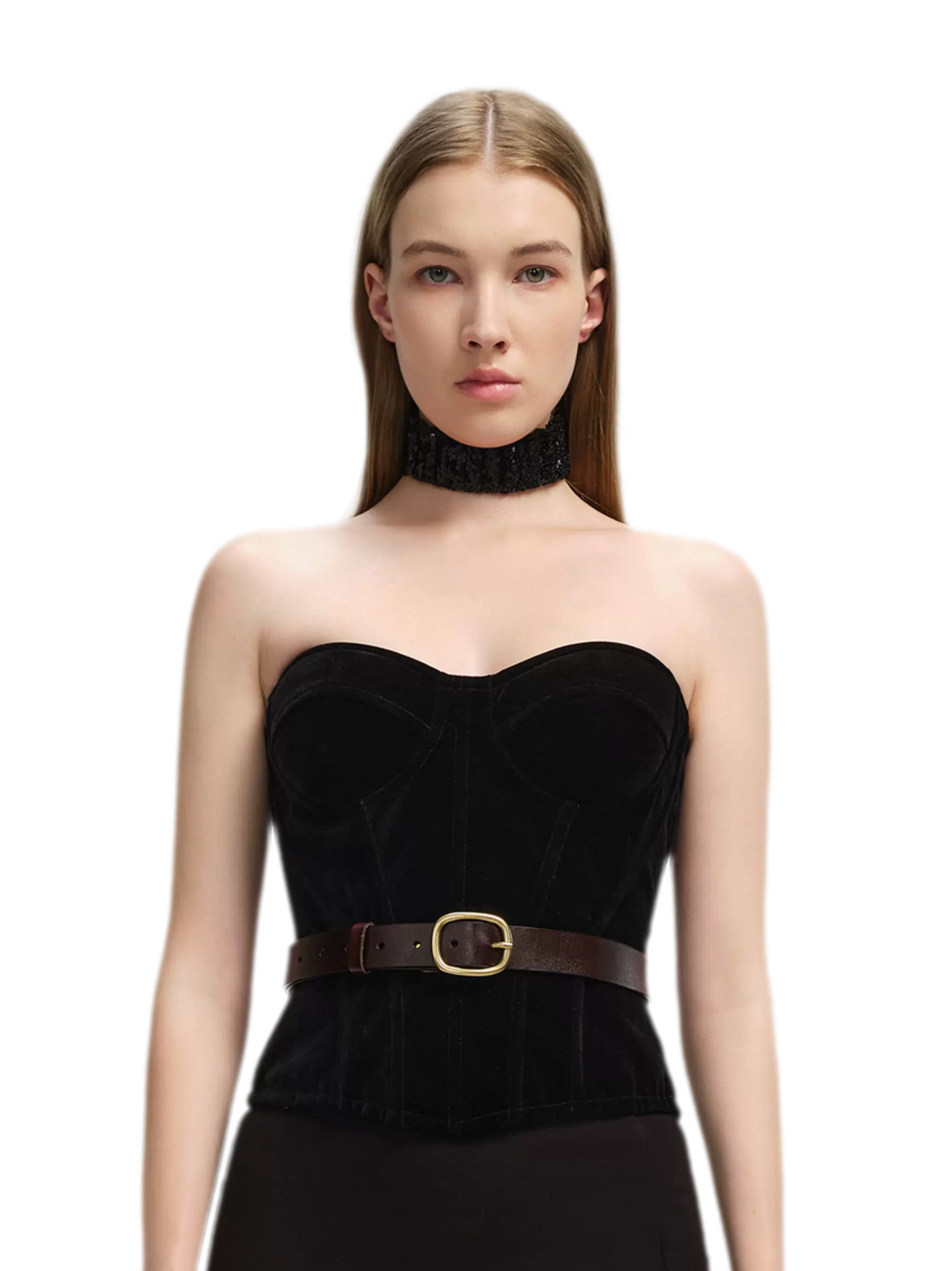 CORSELET Velvet Boned Corset Top – Vest &amp; Tank Tops