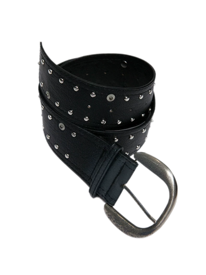 Distressed Studded PU Belt