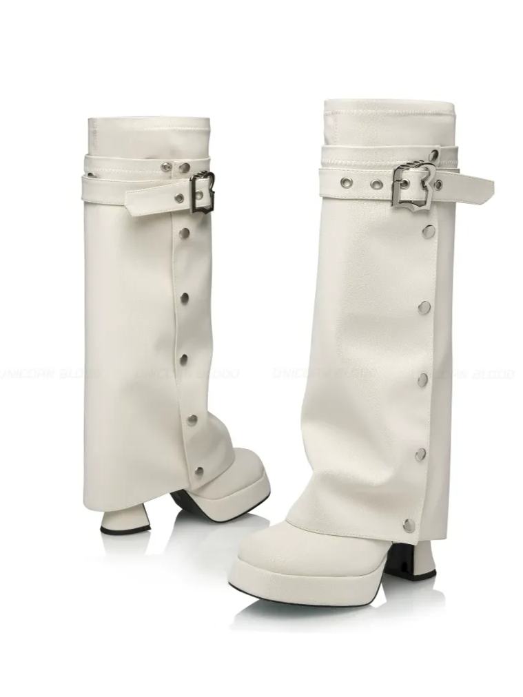 Lychee Textured Chunky Boots