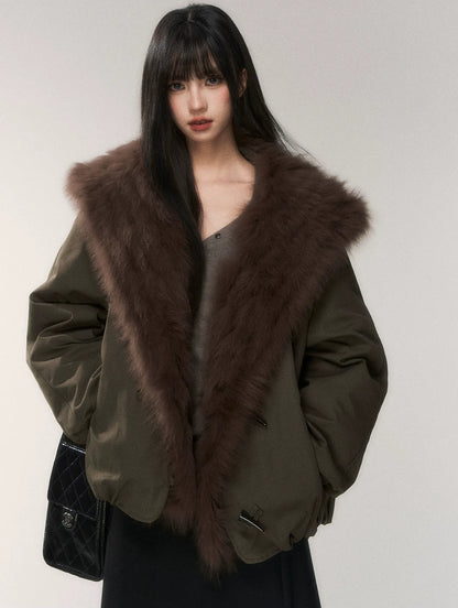 Goose Down Fox Fur Jacket
