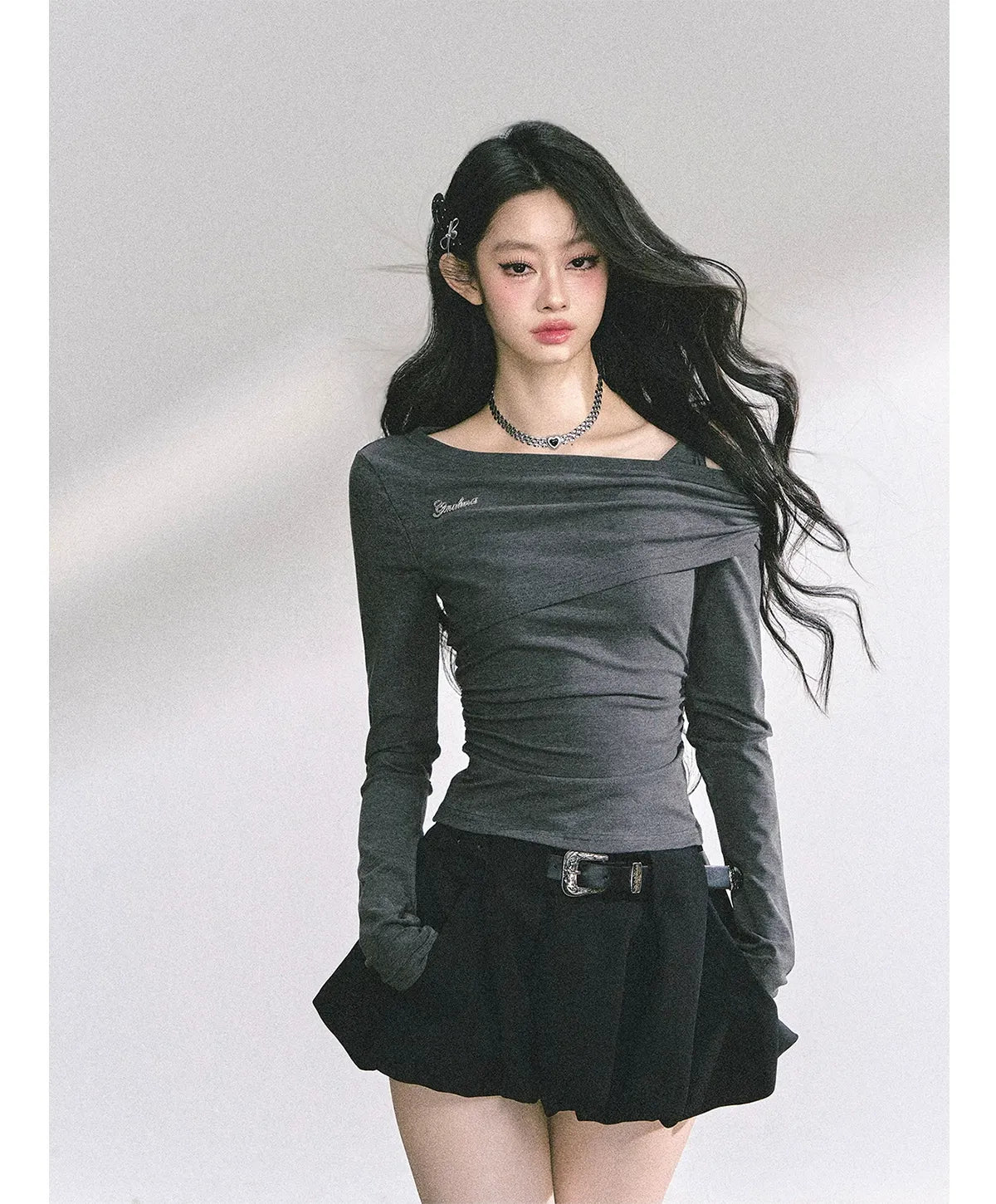 Lace Cutout Shoulder Tee