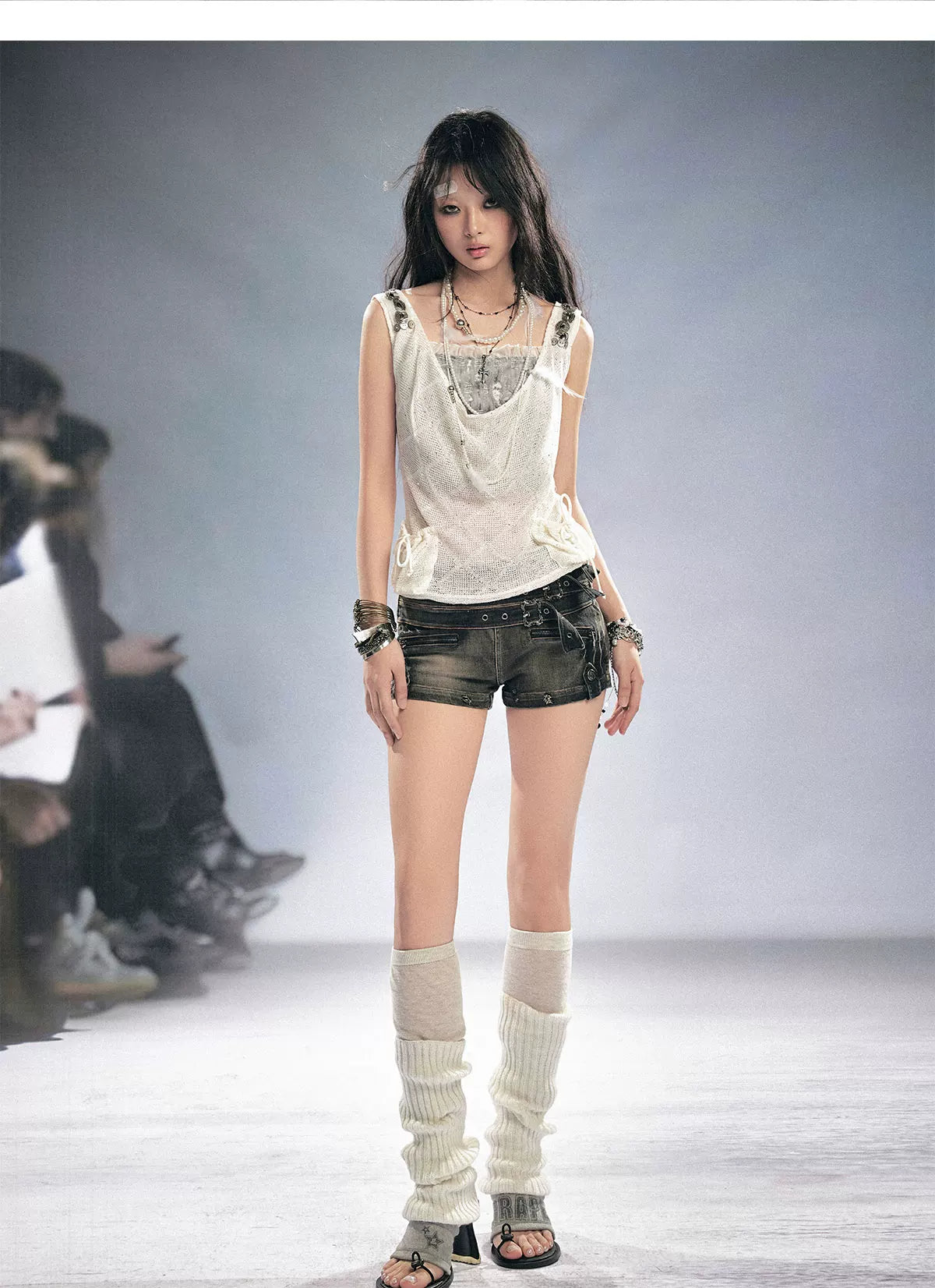 Sequin Lattice Pocket Cami