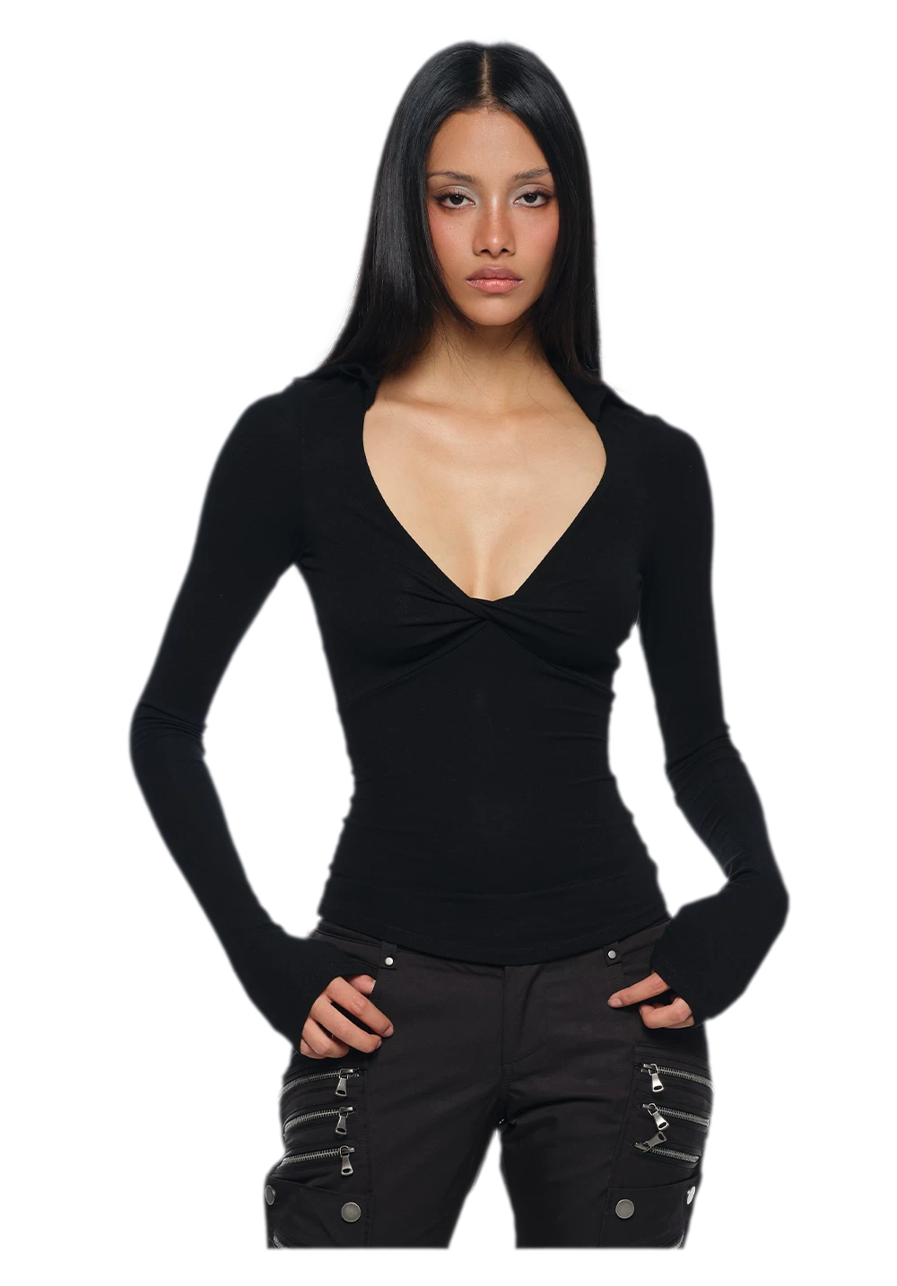 Twisted Knot Slim-Fit Top
