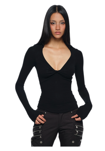 Twisted Knot Slim-Fit Top