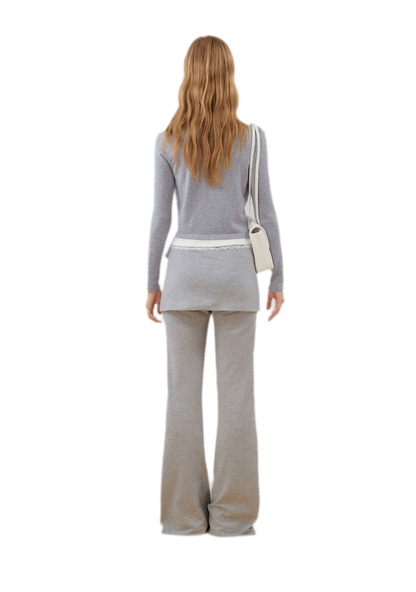 Silk Wool Wrap Knit Top