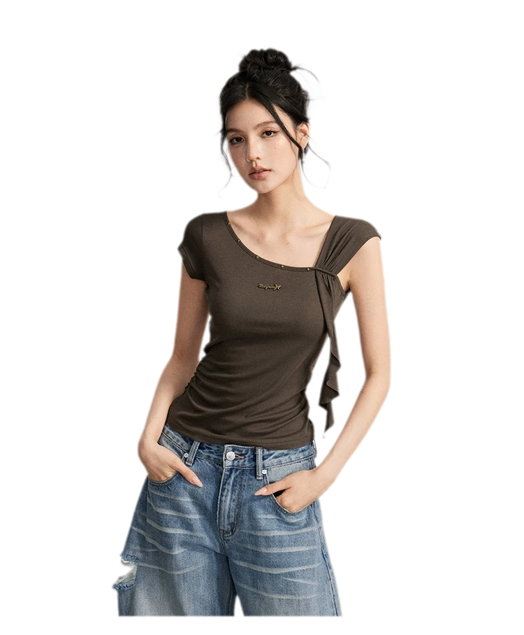 Draped Asymmetric Tee