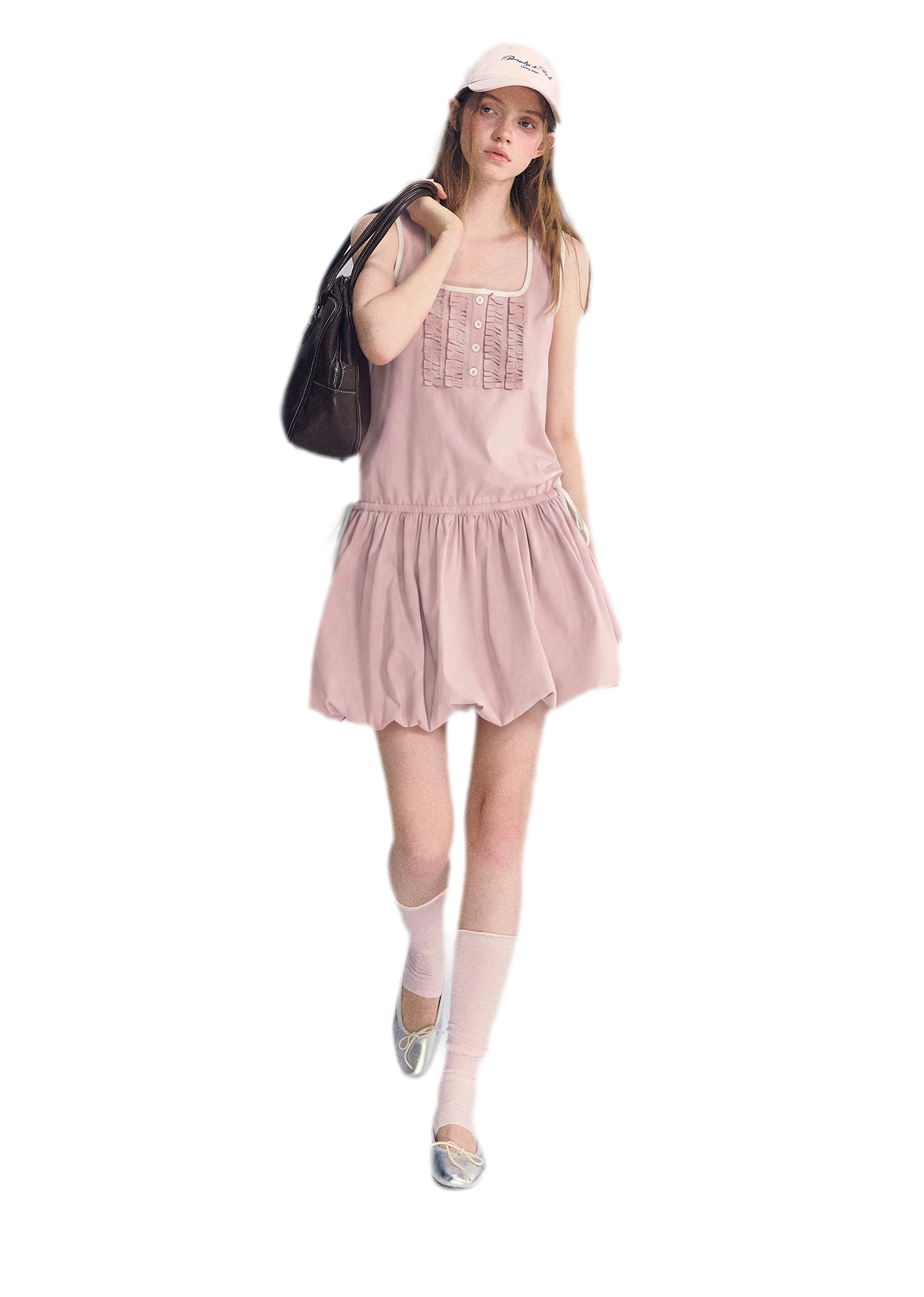Ruched Lace Bubble Dress