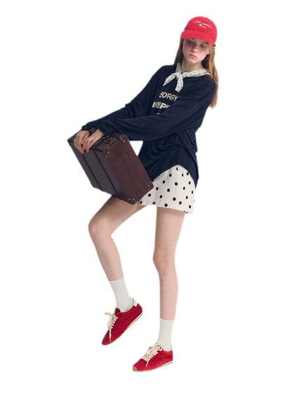 Lyocell Print Long Sleeve Top