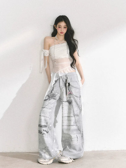 Sheer Off-Shoulder Tee