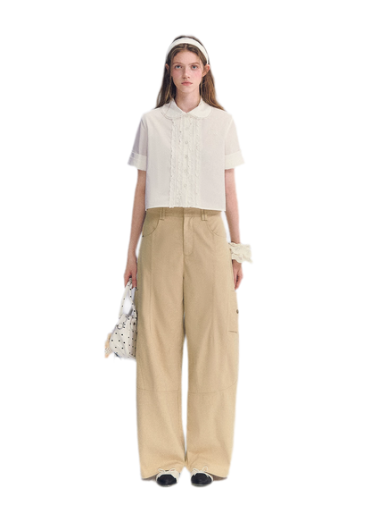 Deconstructed Curved Cargo Pants