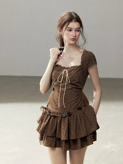Cotton Eyelet Midi Dress