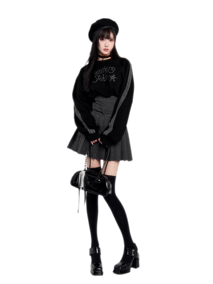 Stretch Velvet Thigh-High Socks