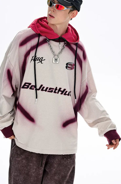 Brushed Racing Graphic Long-Sleeve T-Shirt