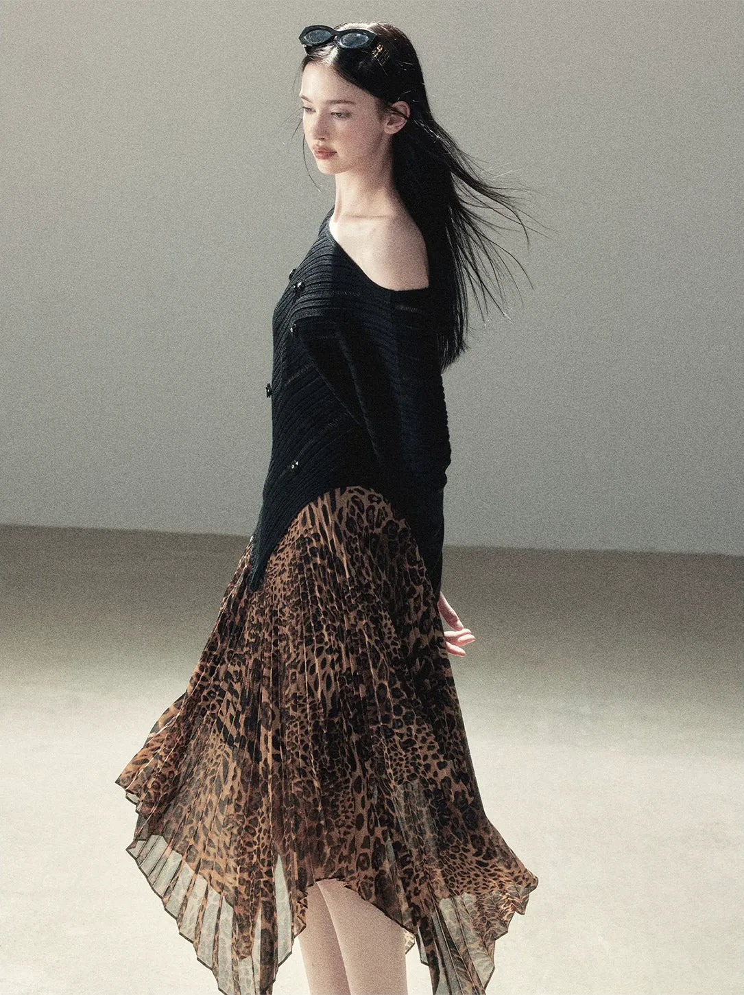 Asymmetric Cutout Relaxed Knit Top