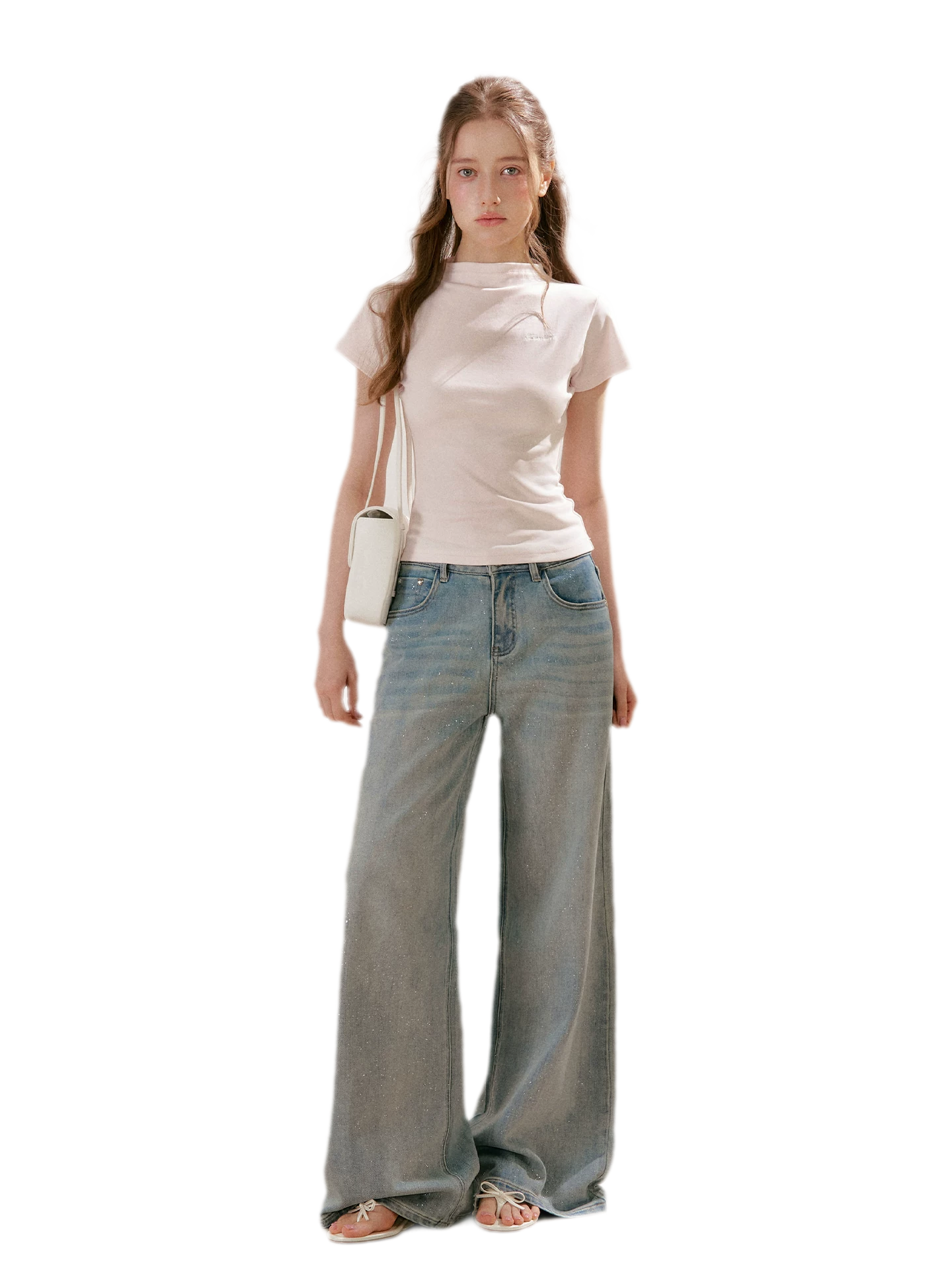 Sparkling Galaxy Wide-Leg Jeans