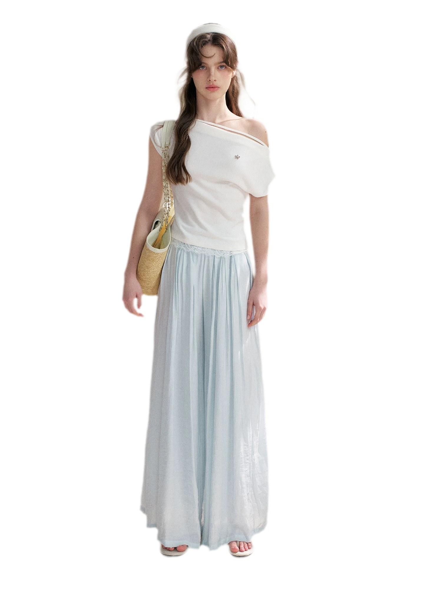 Pleated Wide-Leg Pants