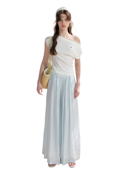 Pleated Wide-Leg Pants