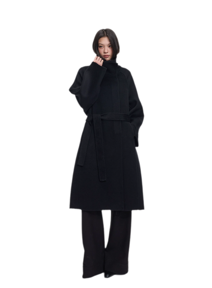 Double-Faced Wool Belted Coat