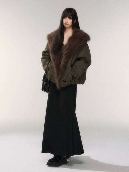 Goose Down Fox Fur Jacket