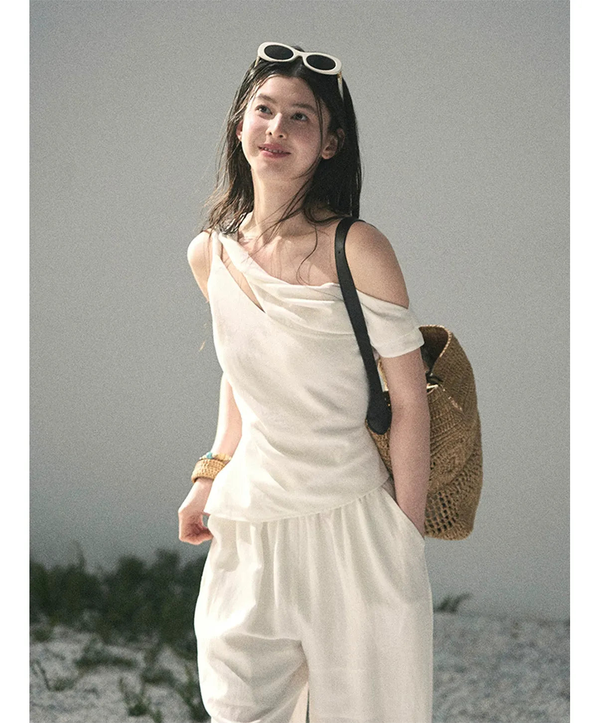 Textured Slouchy Wide-Leg Set