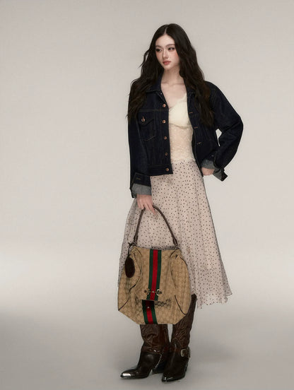 Raw Denim Cropped Jacket