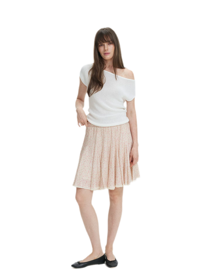 Floral Lace Midi Skirt
