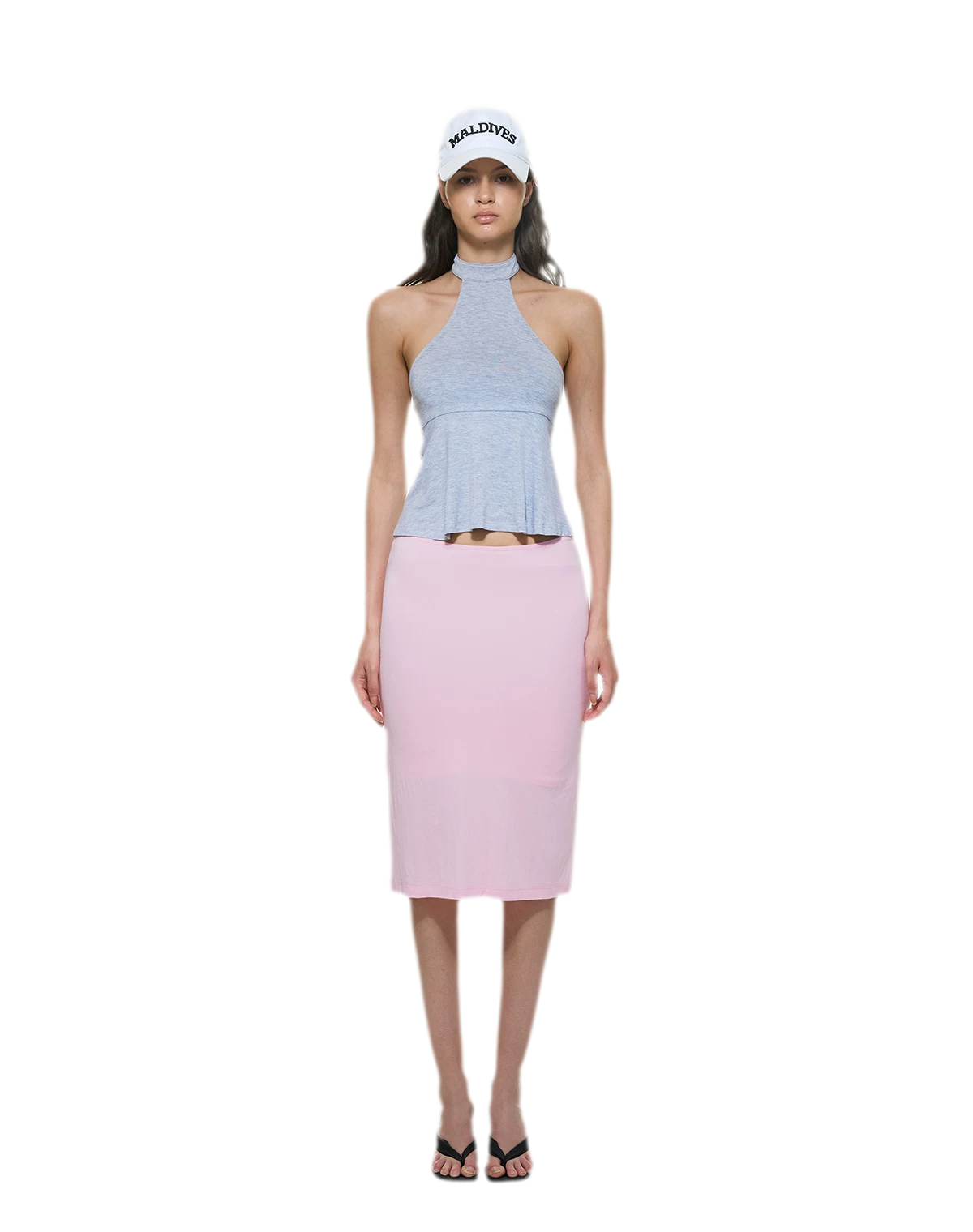 Modal Peplum Halter Top