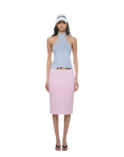 Modal Peplum Halter Top