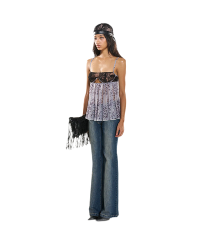 Embroidered Open-Back Chiffon Top