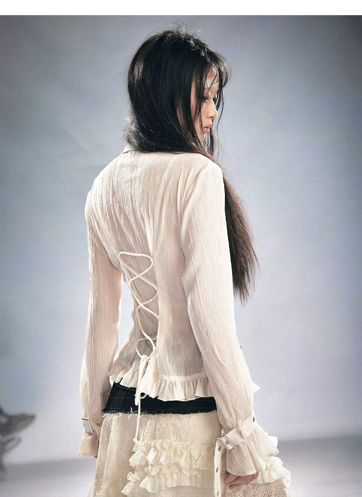 Gothic Ruffled Chiffon Shirt