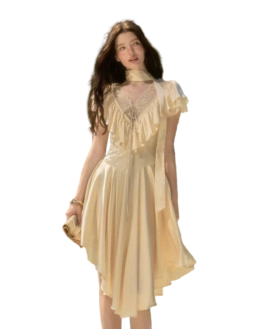 Lace V-Neck Dress