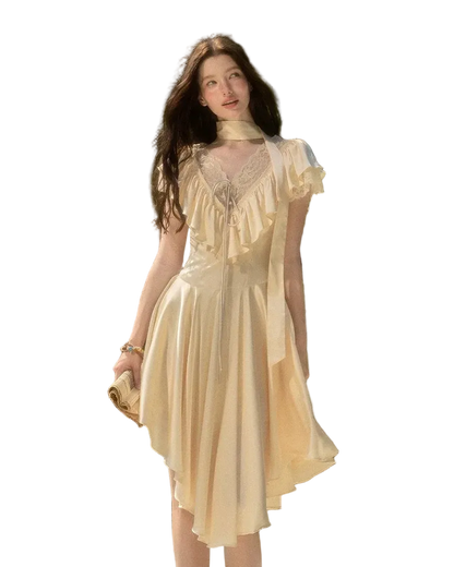 Lace V-Neck Dress