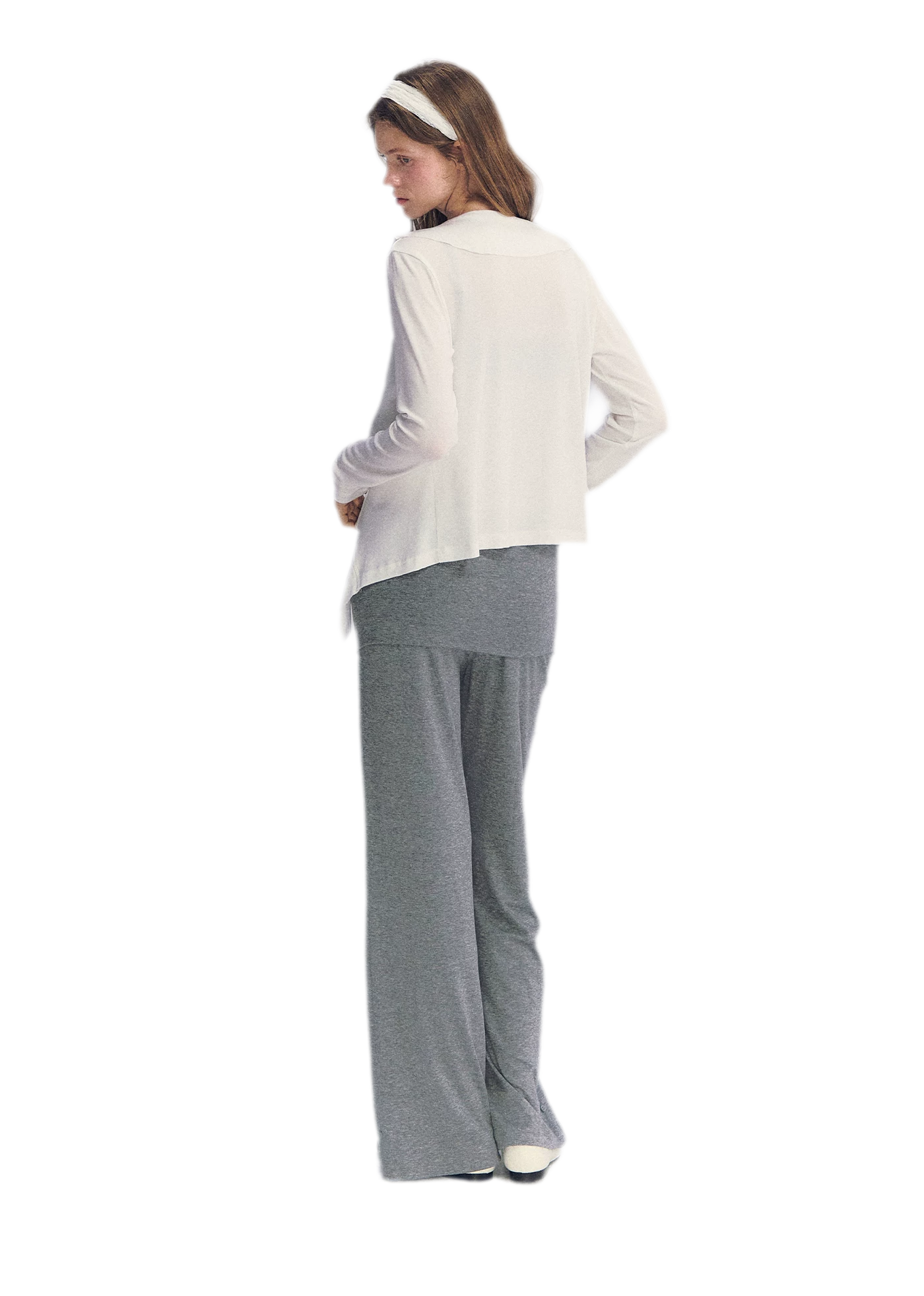 Ruffled Drape Knit Set