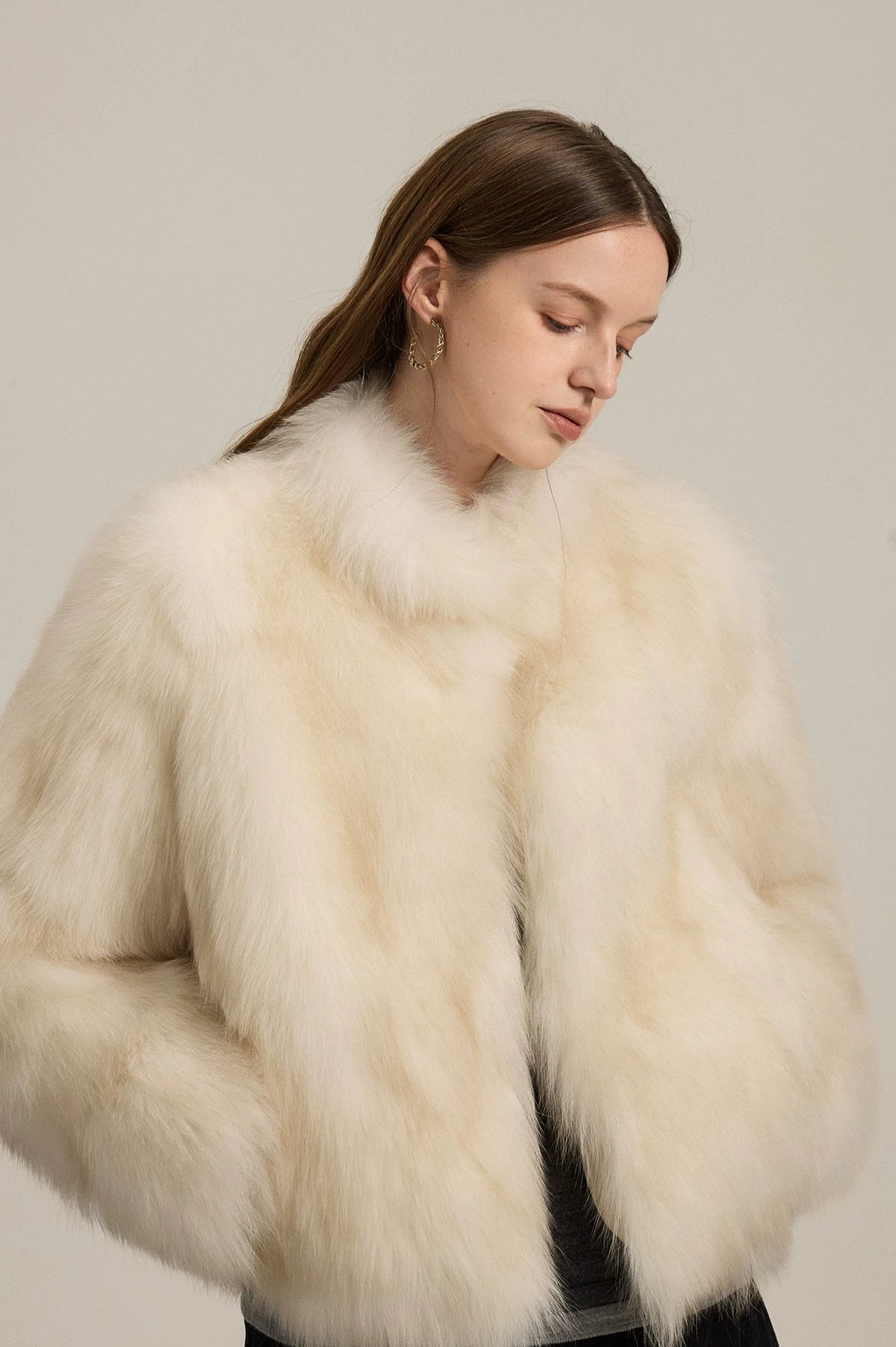 Gradient Fox Fur Jacket