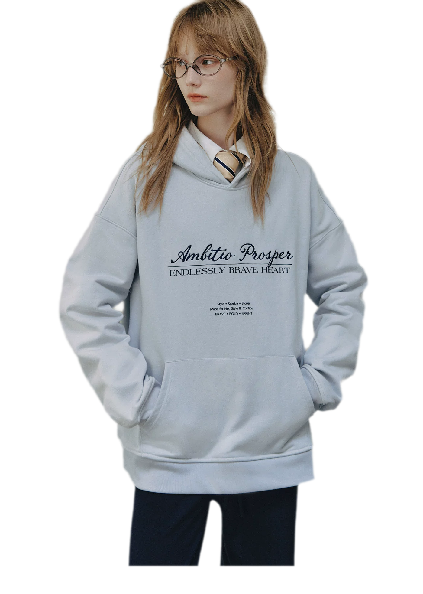 Embroidered Cotton Hooded Sweatshirt