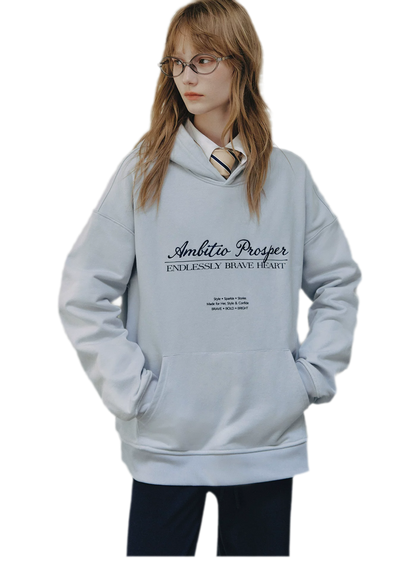 Embroidered Cotton Hooded Sweatshirt