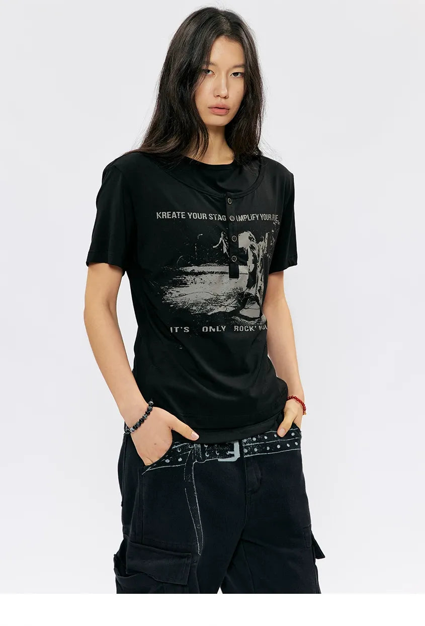 Modal Henley Long-Sleeve T-Shirt